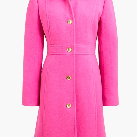 J.Crew Barbie Pink Coat Wool Lady Day - NEW w Tags - Picture 6 of 7